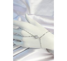 316L Çelik Zincirli Gümüş Renk Zirkon Taşlı Kutup Yıldızı Figürlü Şahmeran - TJ-SN675