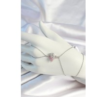 316L Çelik Zincirli Gümüş Zirkon Taşlı Kuğu Şahmeran - TJ-SN676