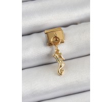 316L Çelik Sallantılı Deniz Atı Model Gold Renk Nomination Charm - TJ-BC1396