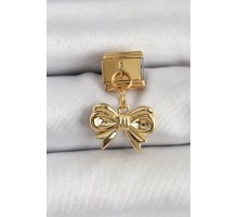 316L Çelik Sallantılı Fiyonk Model Gold Renk Nomination Charm - TJ-BC1412
