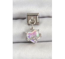 316L Çelik Gümüş Renk Kalp Nomination Charm - TJ-BC1519