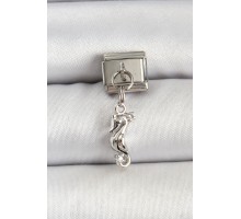 316L Çelik Gümüş Renk Deniz Atı Model Nomination Charm - TJ-BC1517