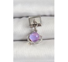 316L Çelik Gümüş Renk Ay Taşı Model Nomination Charm - TJ-BC1506