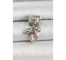 316L Çelik Gümüş Renk Fiyonk Model Nomination Charm - TJ-BC1505