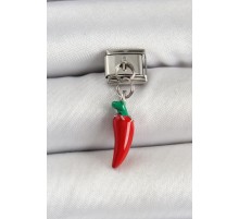 316L Çelik Gümüş Renk Kapya Biber Model Nomination Charm - TJ-BC1488