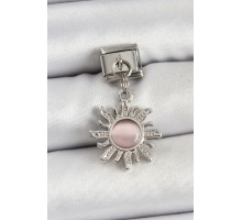 316L Çelik Sallantılı Zirkon Taşlı Güneş Model Gümüş Renk Nomination Charm - TJ-BC1450