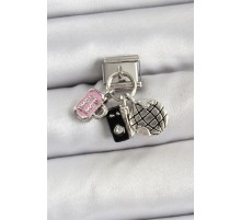 316L Çelik Sallantılı Çoklu Model Gümüş Renk Nomination Charm - TJ-BC1462