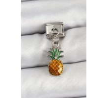 316L Çelik Sallantılı Ananas Model Gümüş Renk Nomination Charm - TJ-BC1468