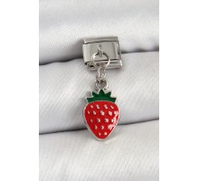 316L Çelik Sallantılı Çilek Model Gümüş Renk Nomination Charm - TJ-BC1469