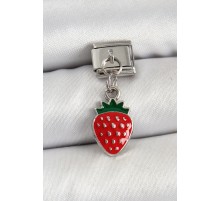 316L Çelik Sallantılı Çilek Model Gümüş Renk Nomination Charm - TJ-BC1469