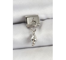 316L Çelik Sallantılı Deniz Kabuğu Model Gümüş Renk Nomination Charm - TJ-BC1452