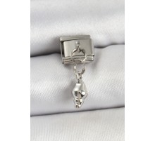 316L Çelik Sallantılı Deniz Kabuğu Model Gümüş Renk Nomination Charm - TJ-BC1452