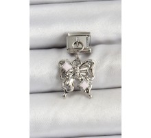 316L Çelik Sallantılı Fiyonk Model Gümüş Renk Nomination Charm - TJ-BC1481