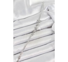 Pirinç Gümüş Renk Yıldız Model Kadın Bileklik - TJ-BB7067