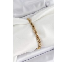 316L Çelik Gold Renk Burgu Model Kadın Bileklik - TJ-BB7074