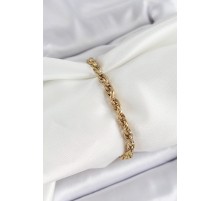316L Çelik Gold Renk Burgu Model Kadın Bileklik - TJ-BB7074
