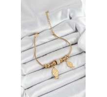 316L Çelik Gold Renk Balık Model Kadın Bileklik - TJ-BB7076