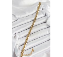 316L Çelik Gold Renk Yassı Zincir Kadın Bileklik - TJ-BB7077