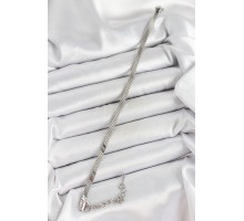 316L Çelik Gümüş Renk Yassı Zincir Model Kadın Bileklik - TJ-BB7085