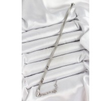 316L Çelik Gümüş Renk Yassı Zincir Model Kadın Bileklik - TJ-BB7085