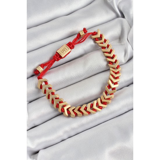 Pirinç Asansörlü Gold Renk Juju Kadın Bileklik - TJ-BB7191