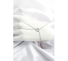 Pirinç Gümüş Renk Zirkon Taşlı Yıldız Model Şahmeran - TJ-SN677