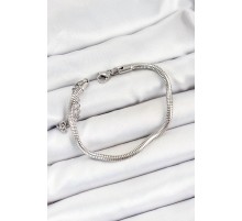 316L Çelik Gümüş Renk Kalın Yılan Zincir Erkek Bileklik - TJ-EB3730