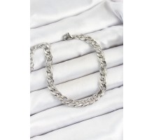 316L Çelik Gümüş Renk Kalın Zincir Erkek Bileklik - TJ-EB3731