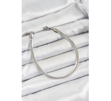 316L Çelik Gümüş Renk Ezme Zincir Erkek Bileklik - TJ-EB3732