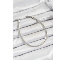 316L Çelik Gümüş Renk Ezme Zincir Erkek Bileklik - TJ-EB3732