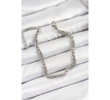 316L Çelik Gümüş Renk Örgü Zincir Erkek Bileklik - TJ-EB3735