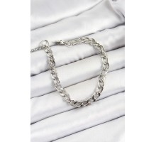 316L Çelik Gümüş Renk Kalın Zincir Erkek Bileklik - TJ-EB3736