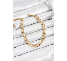 316L Çelik Gold Renk Kalın Zincir Erkek Bileklik - TJ-EB3737