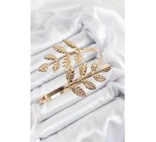 Pirinç Yaprak Model Gold Renk Kadın Pazu Bileklik - TJ-BB7200