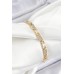 Pirinç Zincir Model Zirkon Taşlı Gold Renk VİP Seri Kadın Bileklik - TJ-BB7204