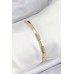 Pirinç Dikdörtgen Model Zirkon Taşlı Gold Renk VİP Seri Kadın Bileklik - TJ-BB7205