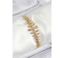 Pirinç Kurşun Model Zirkon Taşlı Gold Renk VİP Seri Kadın Bileklik - TJ-BB7208