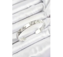 Pirinç Kuzey Yıldızı Model Gümüş Renk Altı Açık Kadın Bileklik - TJ-BB7211