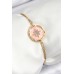 316L Çelik Zincir Pembe Mineli Sanatsal Portre Kuzey Yıldızı Model Gold Renk Kadın Bileklik - TJ-BB7239