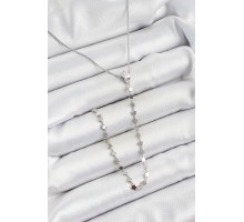 Pirinç Zirkon Taşlı Yıldız Figürlü Y Model Gümüş Renk Kadın Kolye - TJ-BKO10309