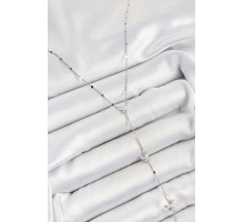 Pirinç Zirkon Taşlı Sıralı Kelebek Figürlü Y Model Gümüş Renk Kadın Kolye - TJ-BKO10317