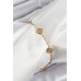 316L Çelik Yonca Model Gold Renk Kadın Bileklik - TJ-BB7363
