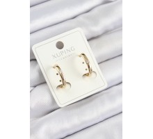 Xuping Zirkon Taşlı Oval Model Gold Renk Kadın Küpe - TJ-BKP10843