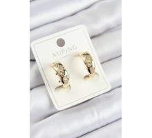 Xuping Zirkon Taşlı Halka Model Gold Renk Kadın Küpe - TJ-BKP10845