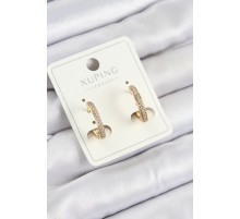 Xuping Zirkon Taşlı I Model Gold Renk Kadın Küpe - TJ-BKP10846