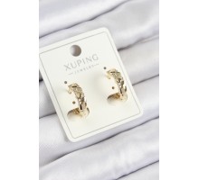 Xuping Zirkon Taşlı Halka Model Gold Renk Kadın Küpe - TJ-BKP10848