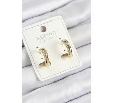 Xuping Zirkon Taşlı Halka Model Gold Renk Kadın Küpe - TJ-BKP10848