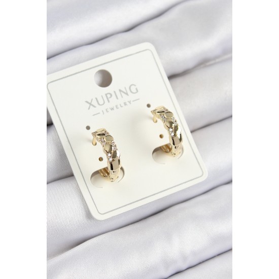 Xuping Zirkon Taşlı Halka Model Gold Renk Kadın Küpe - TJ-BKP10848