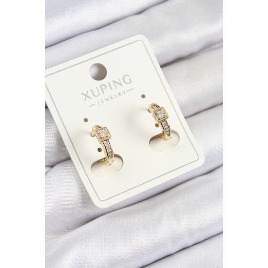 Xuping Zirkon Taşlı Kemer Model Gold Renk Kadın Küpe - TJ-BKP10852