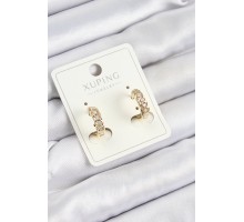 Xuping Zirkon Taşlı Ardışık Model Gold Renk Kadın Küpe - TJ-BKP10853
